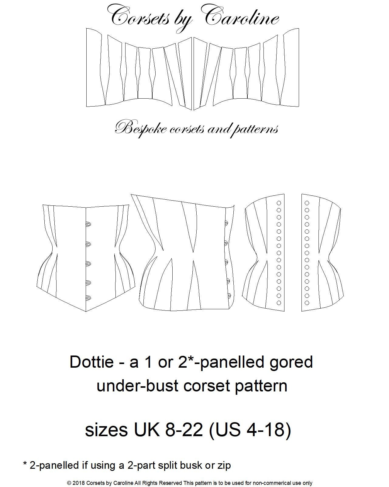 PATTERN Dottie a One Panelled or 2 With Busk - Etsy UK