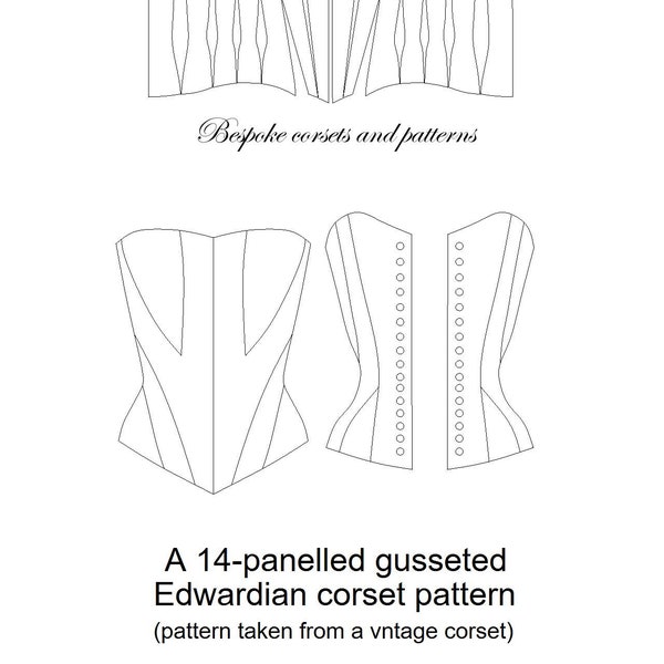 Edwardian Corset Pattern - Etsy