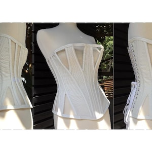 Corset Pattern! Edith - an 8 panel gusseted demi-bust corset pattern size (UK) 8-22, (US) 4-18 - WAIST 22-36&#39;&#39;