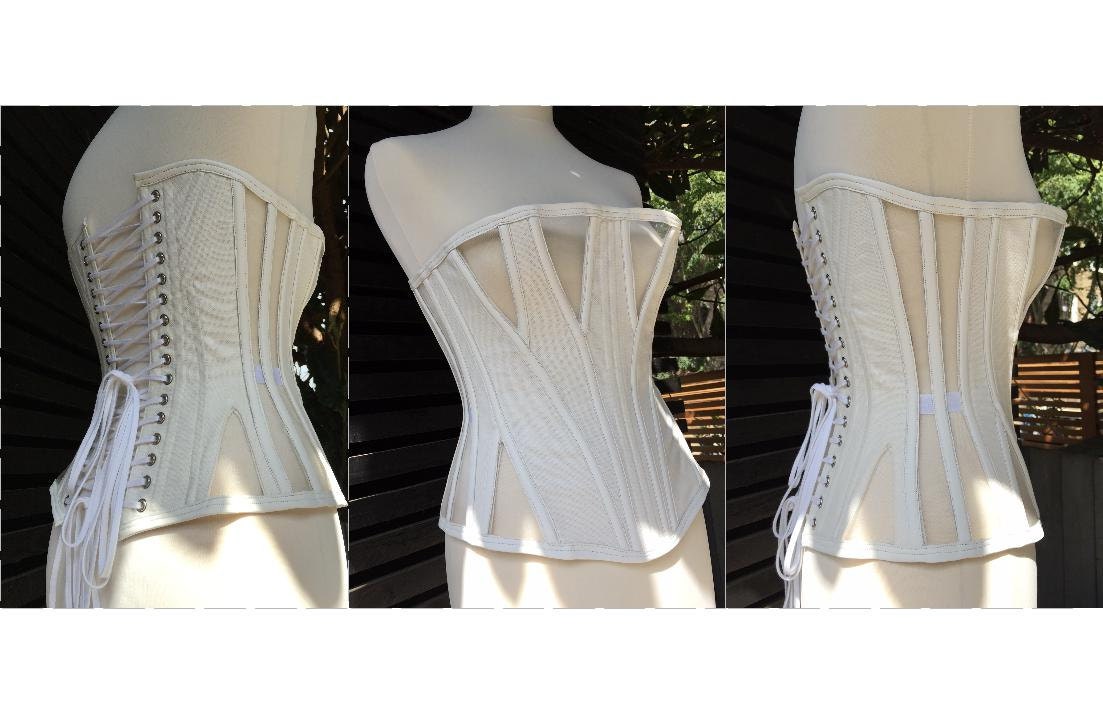 Modèle de corset Edith un corset demi-buste à soufflet à 8 panneaux taille  UK 8-22, US 4-18 WAIST 22-36'' -  Canada