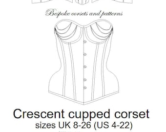 Corset Pattern the Petal & the Heart Corset Sizes Uk 8 us 4 Uk 22 us 18 