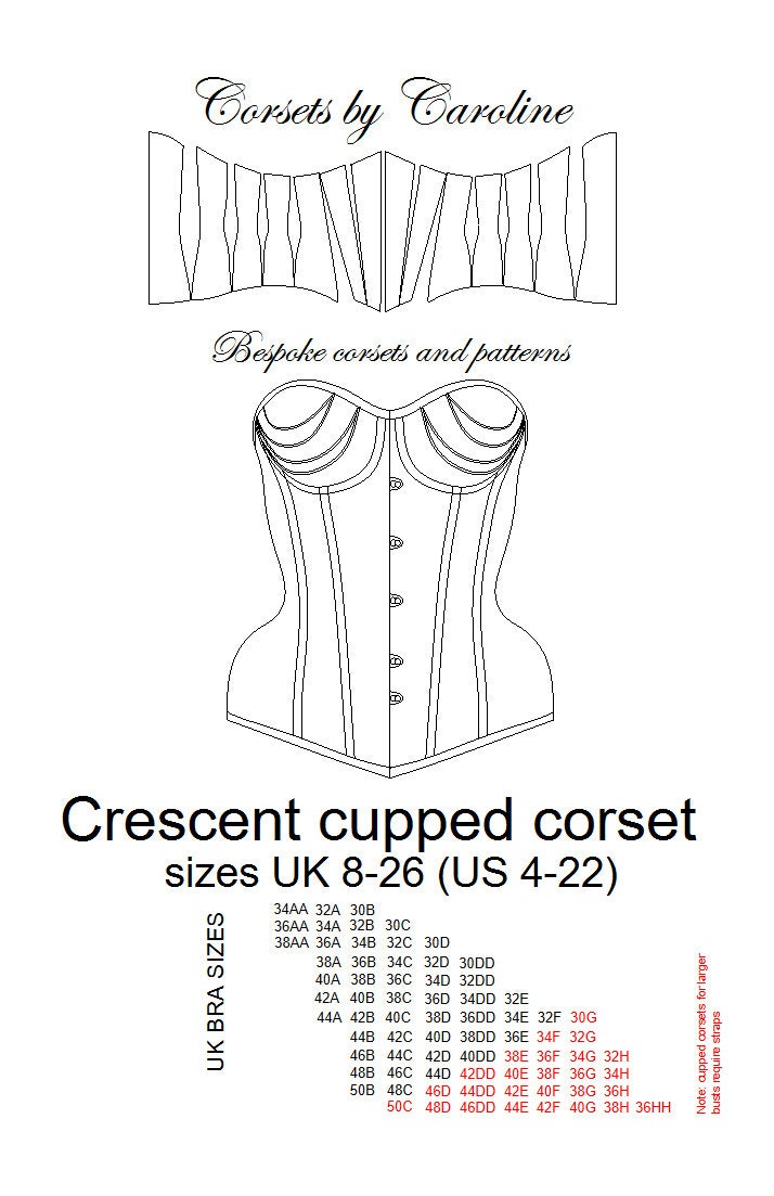 Contemporary corset pattern collection - a selection of four