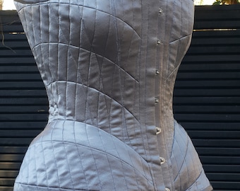 Corset Pattern! Clara - a 22-panelled demi-bust with integral hip fins - sizes UK 8-22 (US 4-18) - intermediate/advanced level