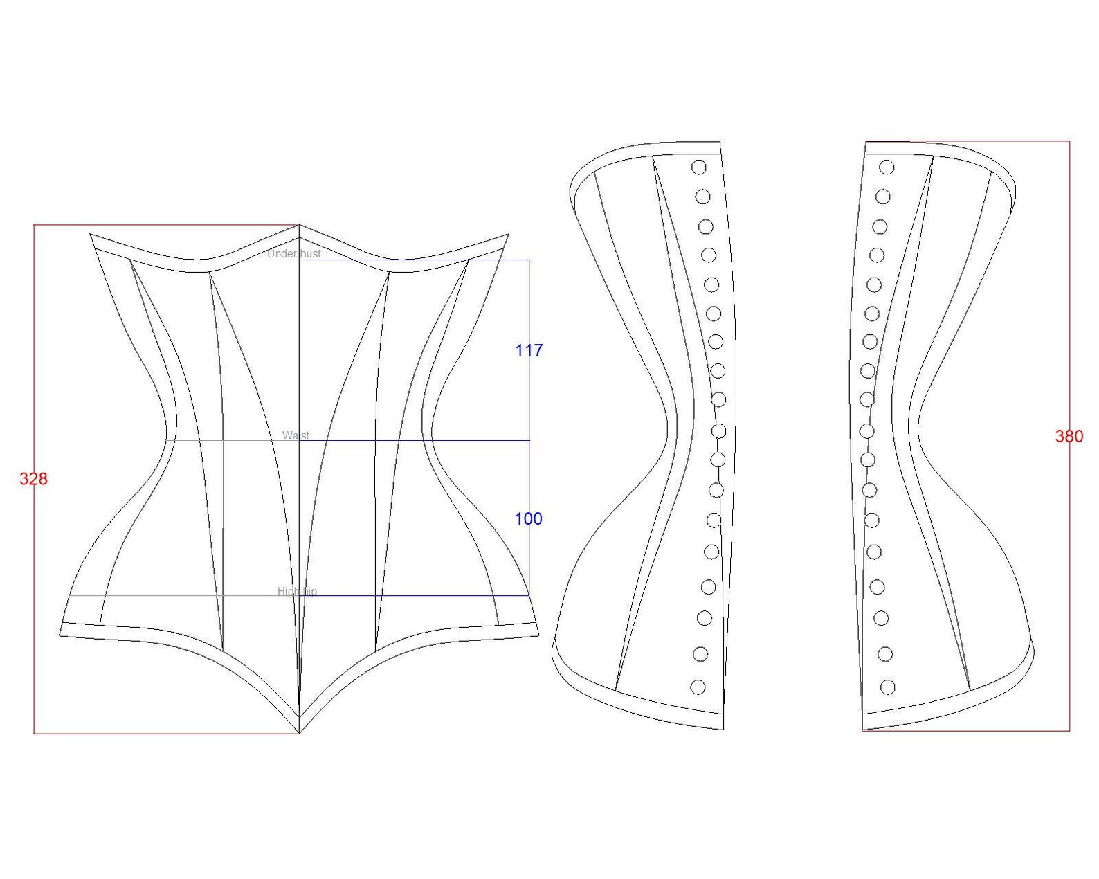 Corset Pattern Isosceles an 18 or 22 Panel Underbust Etsy UK