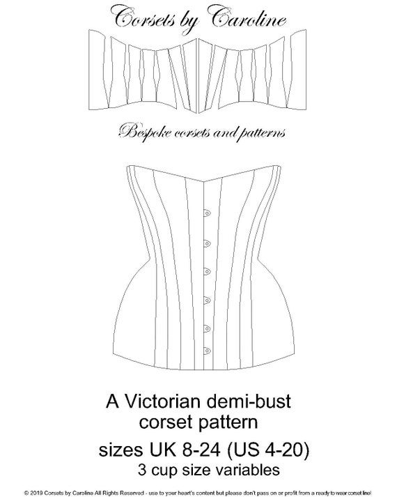 CORSET PATTERN Ada a Victorian-inspired demi-bust corset | Etsy