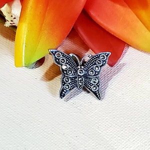 Sterling Marcasite Brooch, Sterling Silver Brooch, Stamped, Vintage, Sterling Silver, Marcasite Stones, Silver 925, Nice Quality, Small