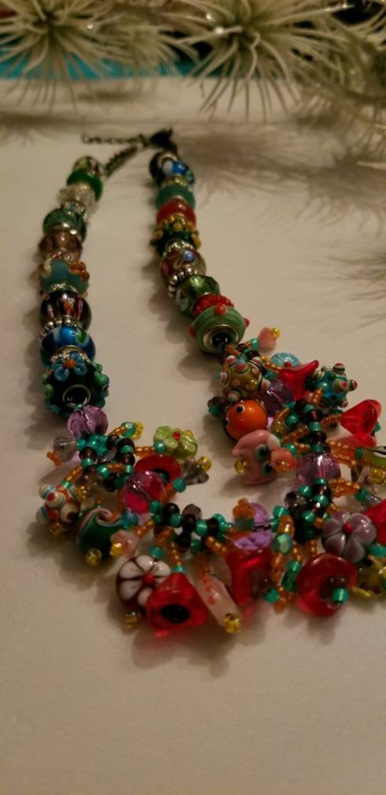 Lampwork Characters Heavy Well Made High Quality Beads Glass Beads Lampwork Multi Color Necklace Large Hole Beaded Necklace Unique