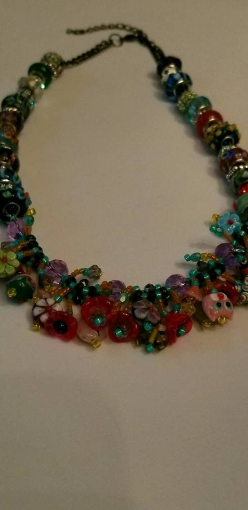 Lampwork Characters Heavy Well Made High Quality Beads Glass Beads Lampwork Multi Color Necklace Large Hole Beaded Necklace Unique