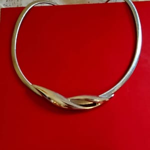 Silver Classic Choker, Omega Chain, Accent, Vintage, Silver Choker, Classic, Conservative Necklace, Omega Style Chain, Gift Idea