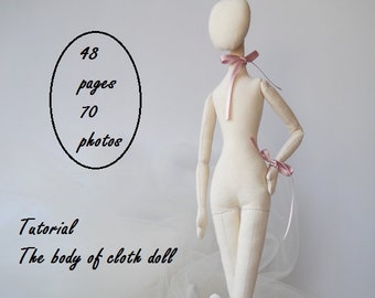PDF Blank Doll BODY for crafting 17''- tutorilal, pattern,step by step guide, rag doll body, doll blank, e-pattern