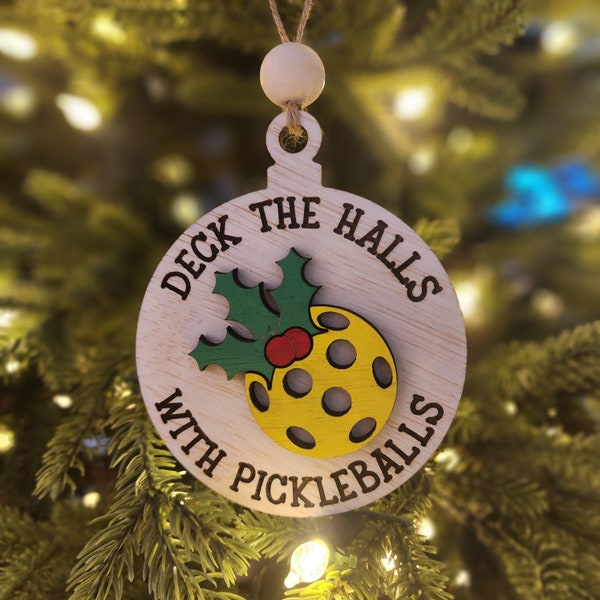 Deck the Halls With Pickle Ball Svg Etsy