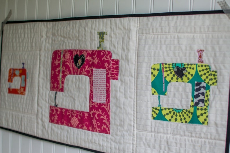 Love Sewing Machine Applique Pattern 3 Sizes Included Etsy