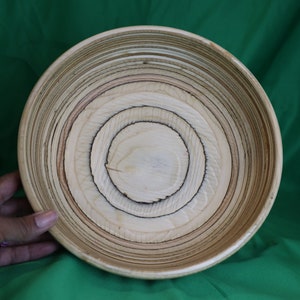Earthy Solid Wood Bowl afbeelding 6