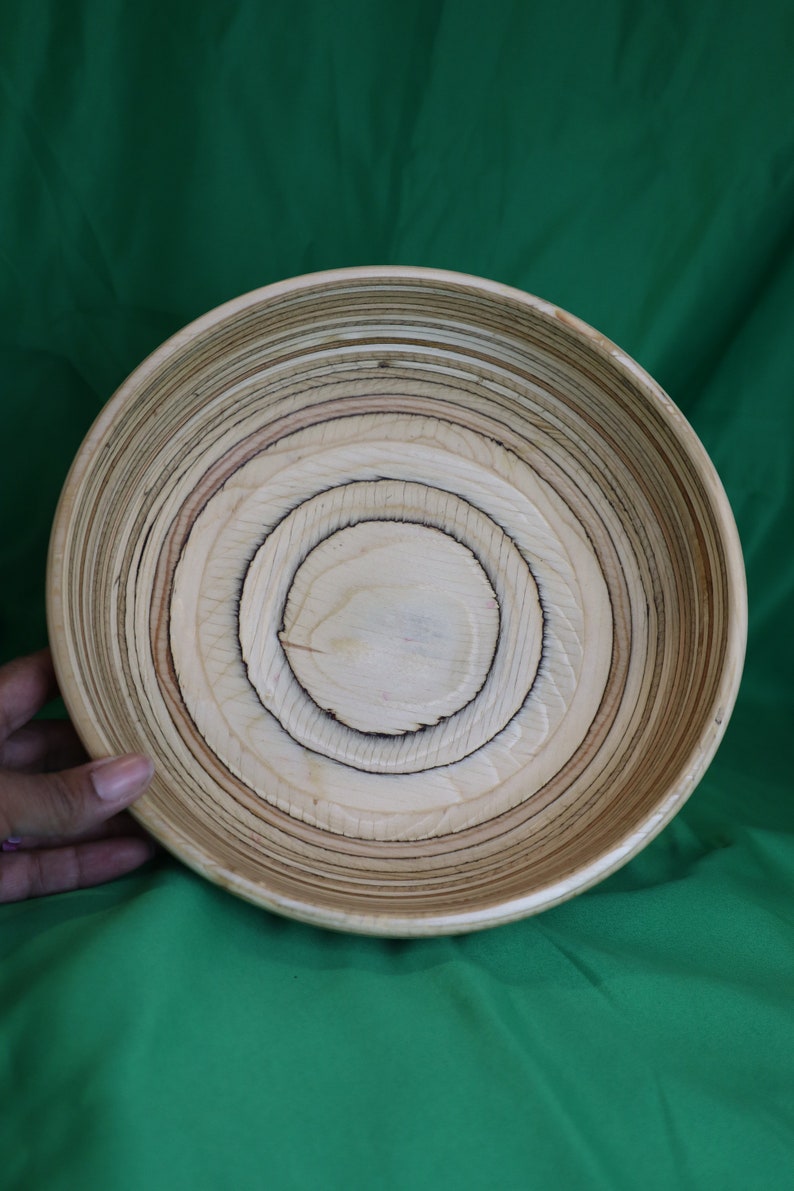 Earthy Solid Wood Bowl afbeelding 6