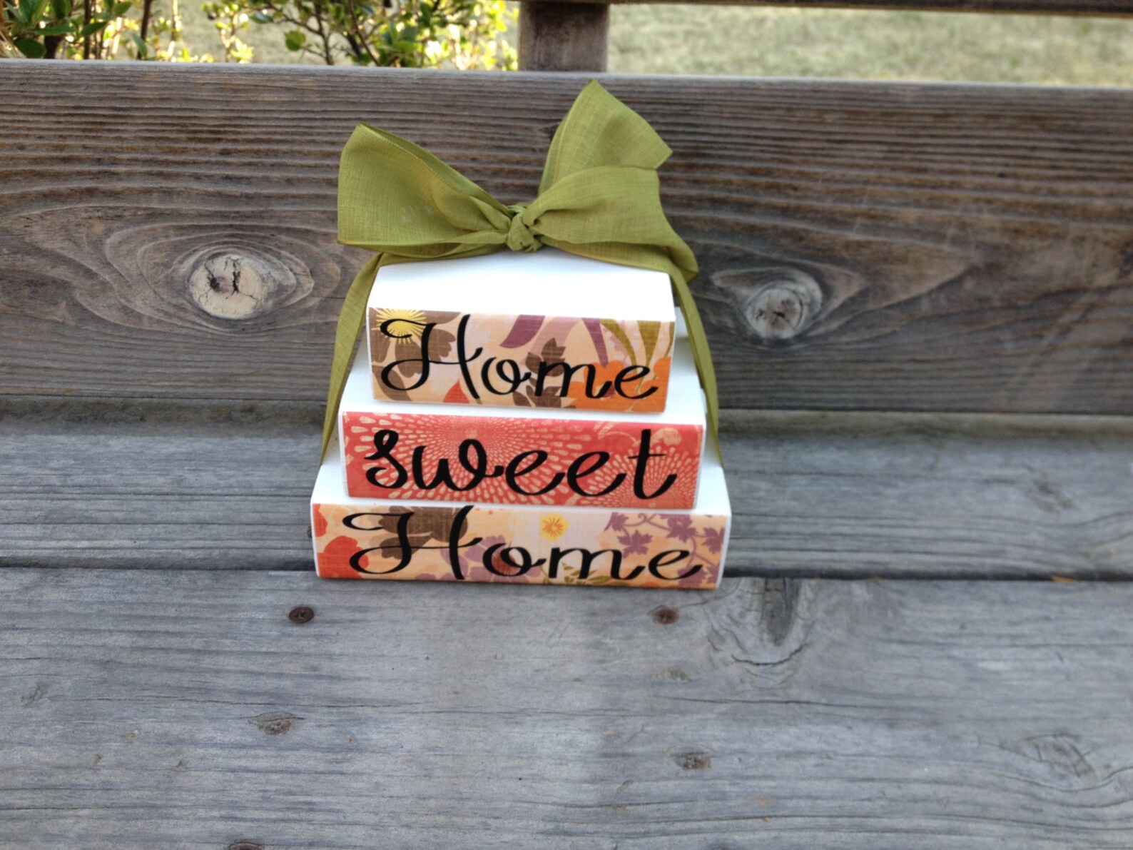 Custom Wooden Block Home Decor Sign home Sweet Etsy