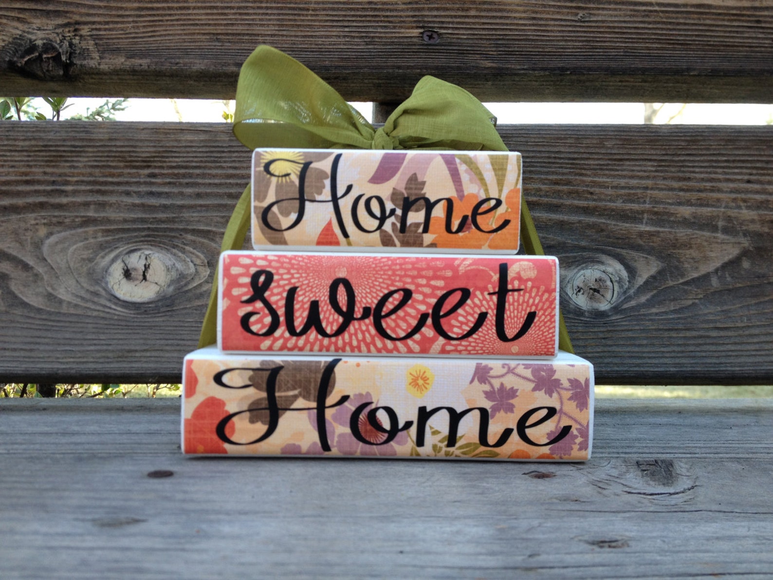 Custom Wooden Block Home Decor Sign home Sweet Etsy