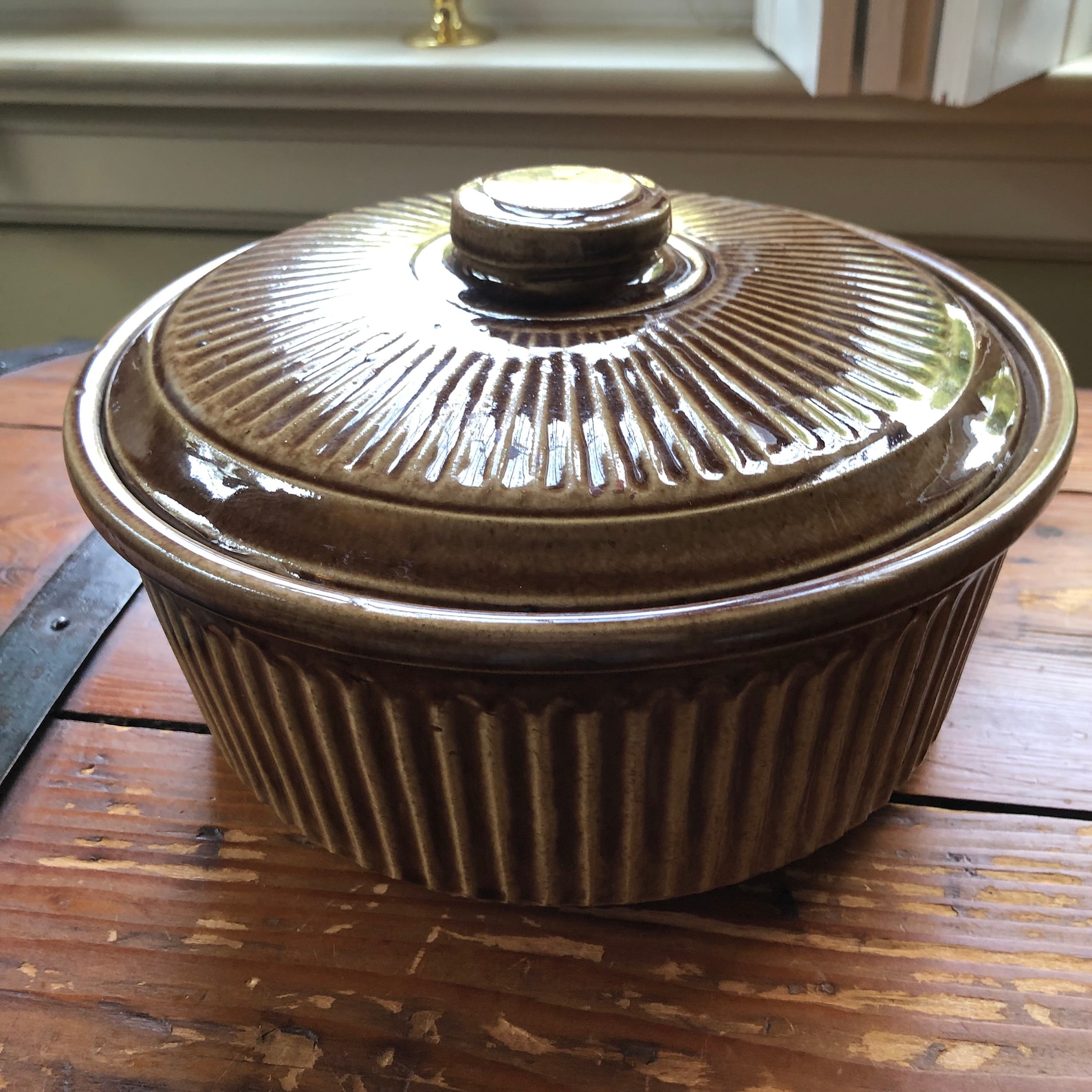 Vintage U.S.A. Pottery Covered Casserole Etsy
