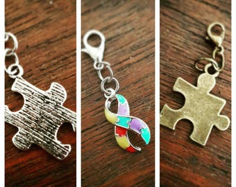 Autism Awareness Clip-on Charms 3 styles to choose from