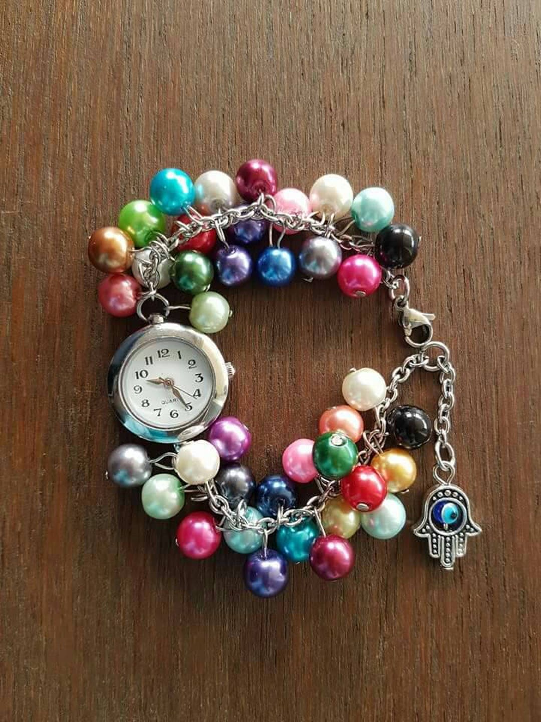 Bubble Balloon Bead Watch Bracelet Etsy