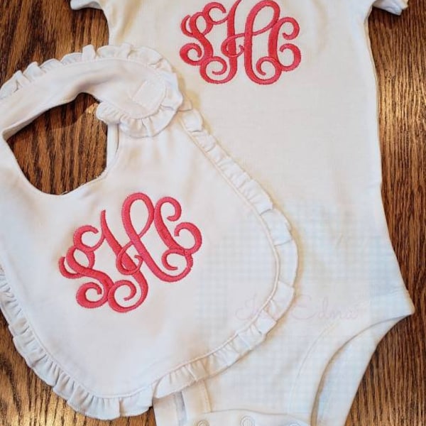 Monogrammed Bib for Baby