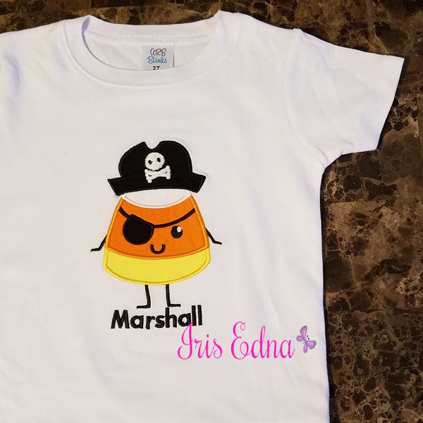 Pirate Candy Corn Shirt /Candy Corn  Halloween Shirt