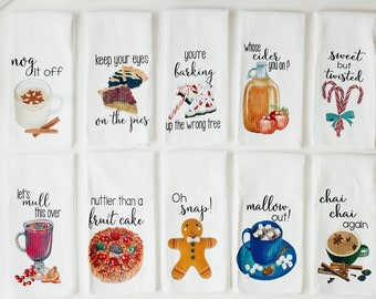 Winter Decor for the Home - Funny Kitchen Towels for Winter - Funny Hostess Gift - Housewarming Gift - Funny Dish Towels