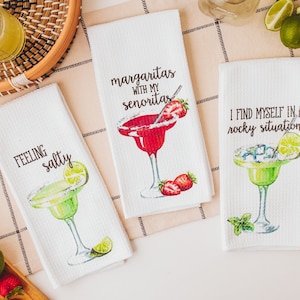 Funny Kitchen Towels, Margarita Sayings, Cocktail Gifts, Hostess Gift
