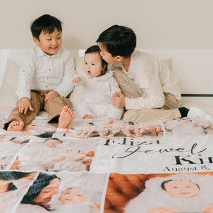 Personalized Photo Blanket for Baby, New Baby Gift, Custom Baby Keepsake, Nursery Decor Item image 9
