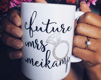Engaged Coffee Mug - Future Mrs Mug - Engagement Gift - Engagement Announcement - Gift for Bride To Be - Does This Ring Make Me Look Engaged