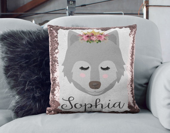 etsy personalized sequin pillow