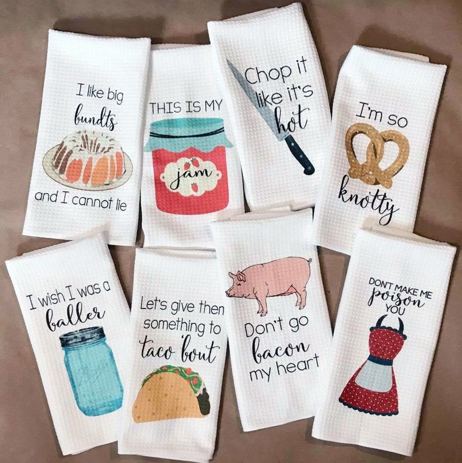 Funny Kitchen Towels - Kitchen Decor - Hostess Gift - Dish Towels ...