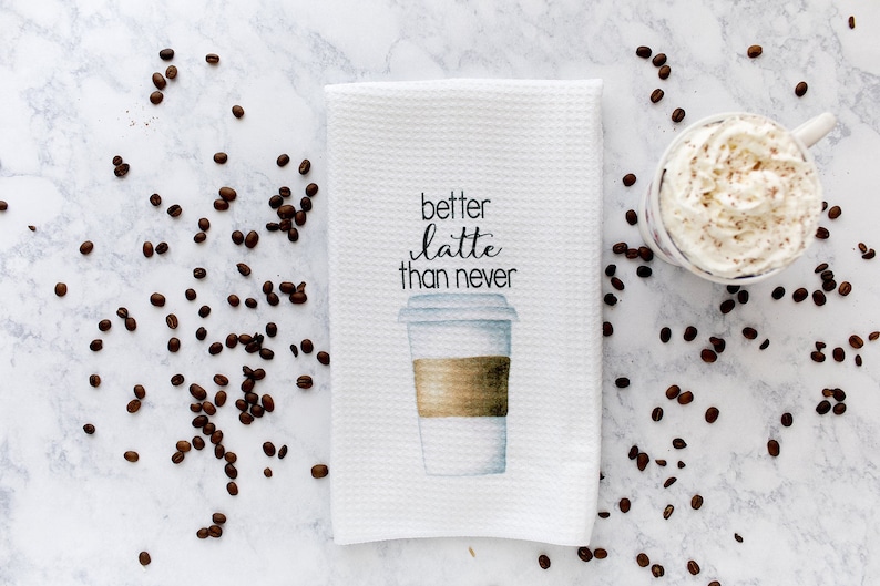 Coffee Lover Gift Funny Kitchen Towels Coffee Decor Etsy