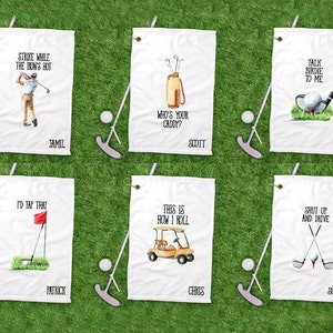 Golf Towel Personalized Gift for Dad