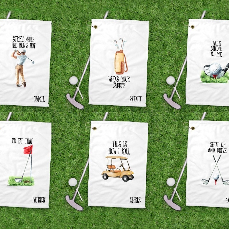 Golf Towel, Personalized Gift for Dad