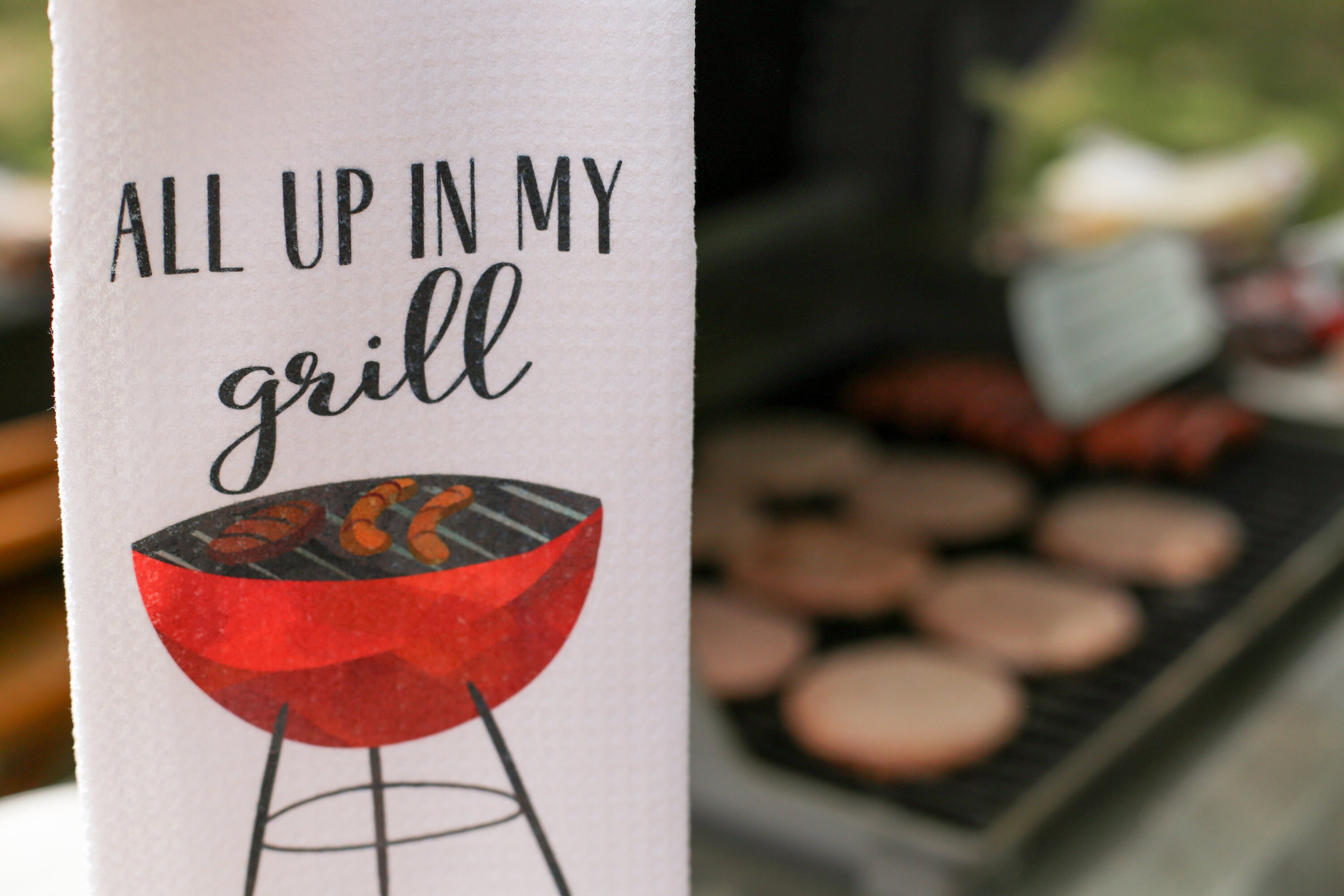 Funny Kitchen Towels for New Home, Grilling Gifts for Men, I Like Big Cups  Grilling Towels, Dad Birthday Gift From Daughter, Barbeque Gifts 