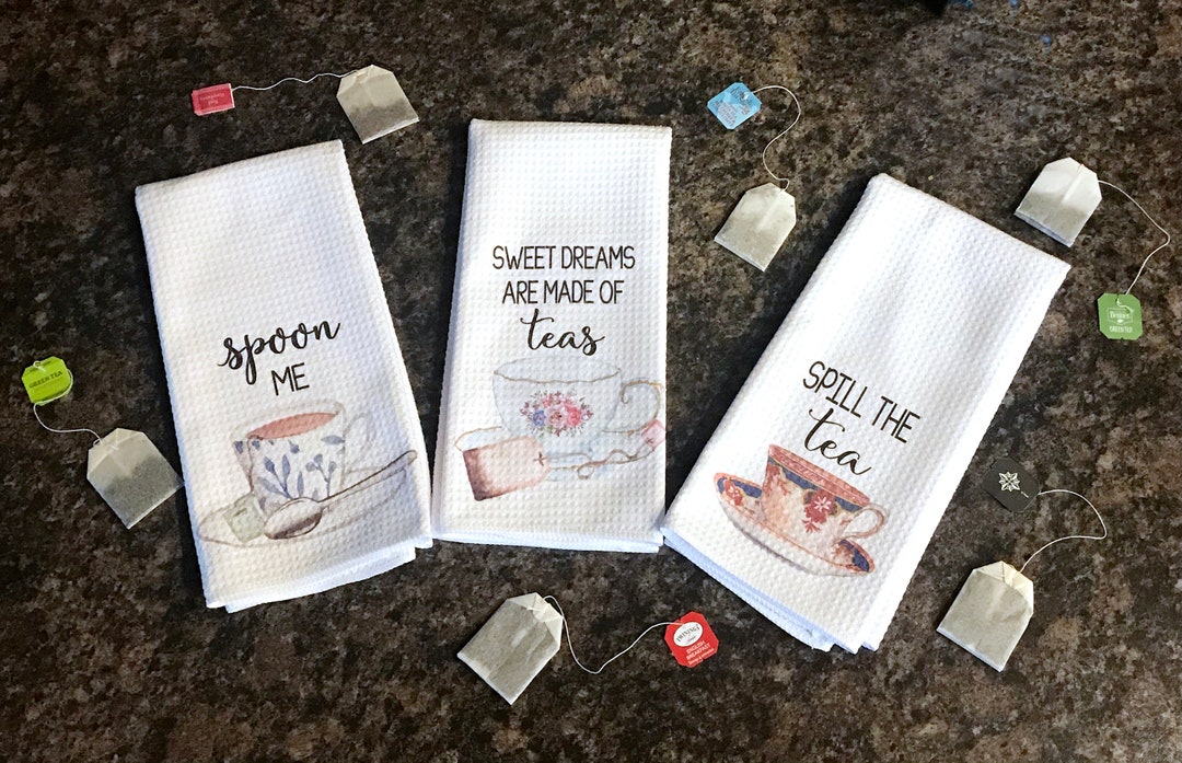 Kitchen Tea Message Kitchen Tea Towels With Funny Sayings for Tea Lovers - Etsy