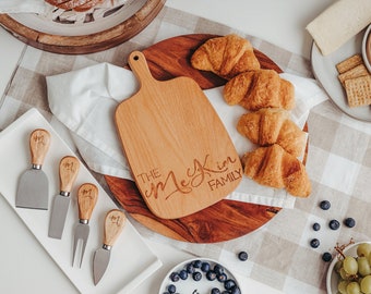 Personalized Cutting Board - Custom Last Name - Cheese Board - Charcuterie Board - Housewarming Gift