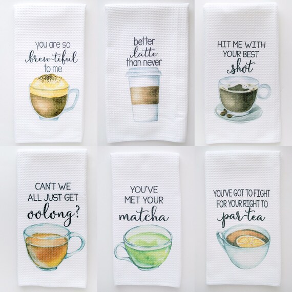 Instant Mom Add Coffee - Funny Kitchen Towels with Sayings, Funny