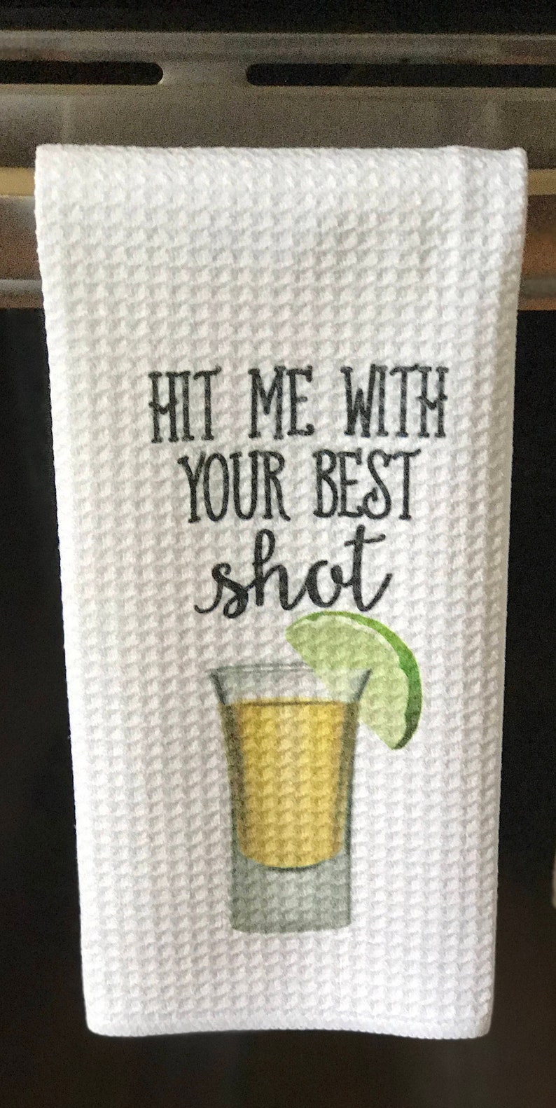 Funny Dish Towels for Hostess Bar Towels Alcohol Gift Set Funny Kitchen Decor Funny Housewarming Gift Song Lyric Towels image 8