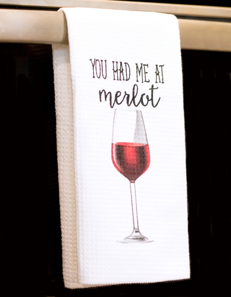 Wine Gift Wine Glasses Funny Dish Towels for Hostess Bar Etsy