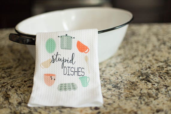 Funny Kitchen Towel Foodie Gift Cute Dish Towel Gift for Wedding Shower  Funny Hostess Gift Kitchen Decor Housewarming Gift 