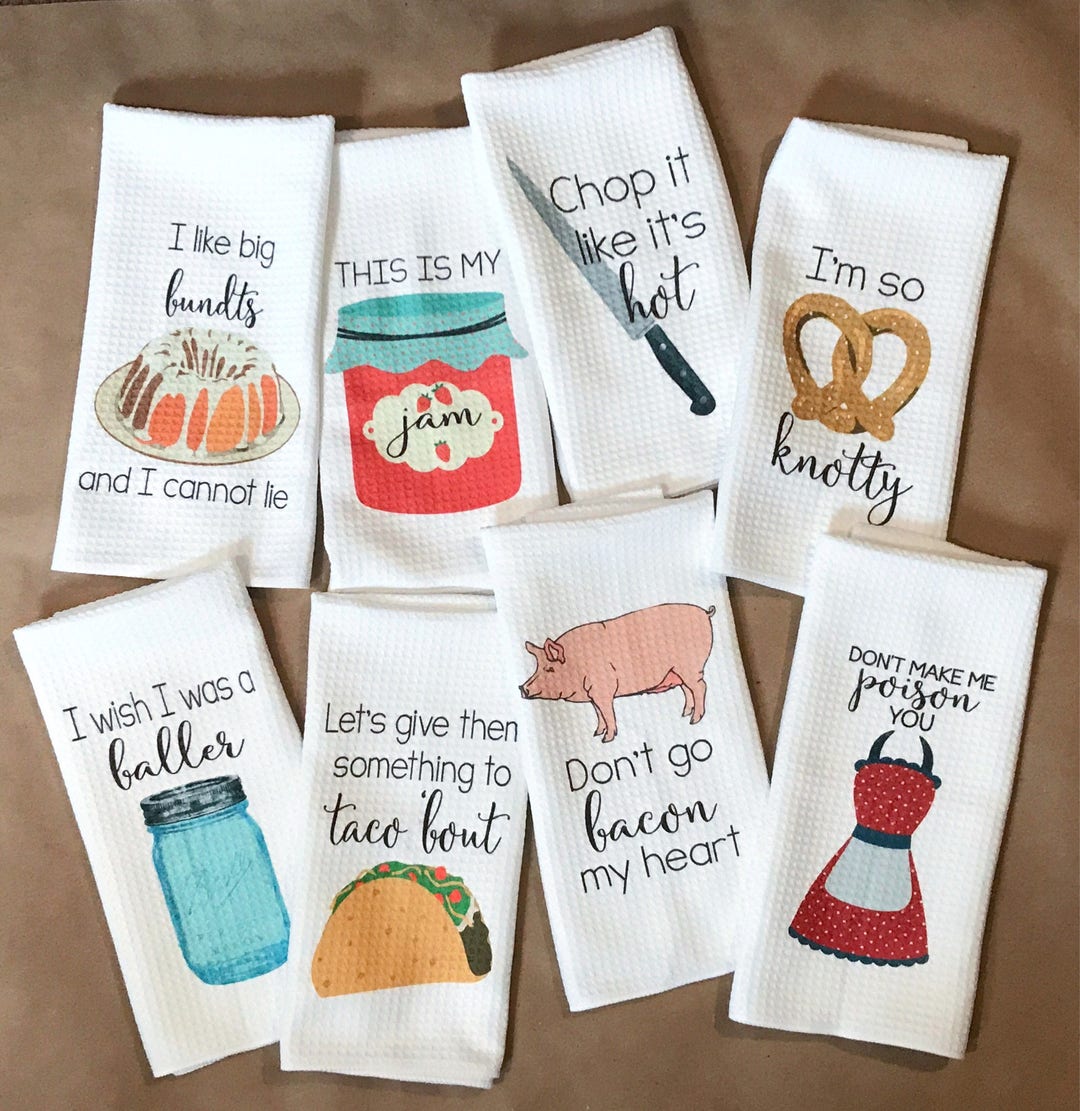 43 Funny Kitchen Towel Sayings  Kitchen humor, Funny kitchen sayings, Tea  towels diy