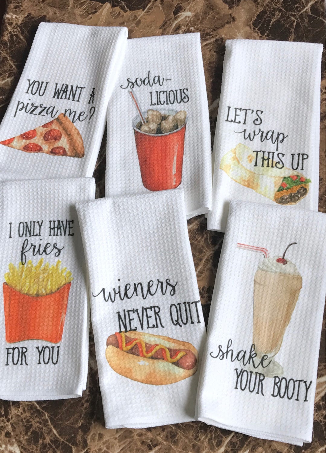 Lavley Funny Kitchen Towels with Sayings - Colorful Kitchen Decor Novelty  Gift (Baking Spirits Bright)