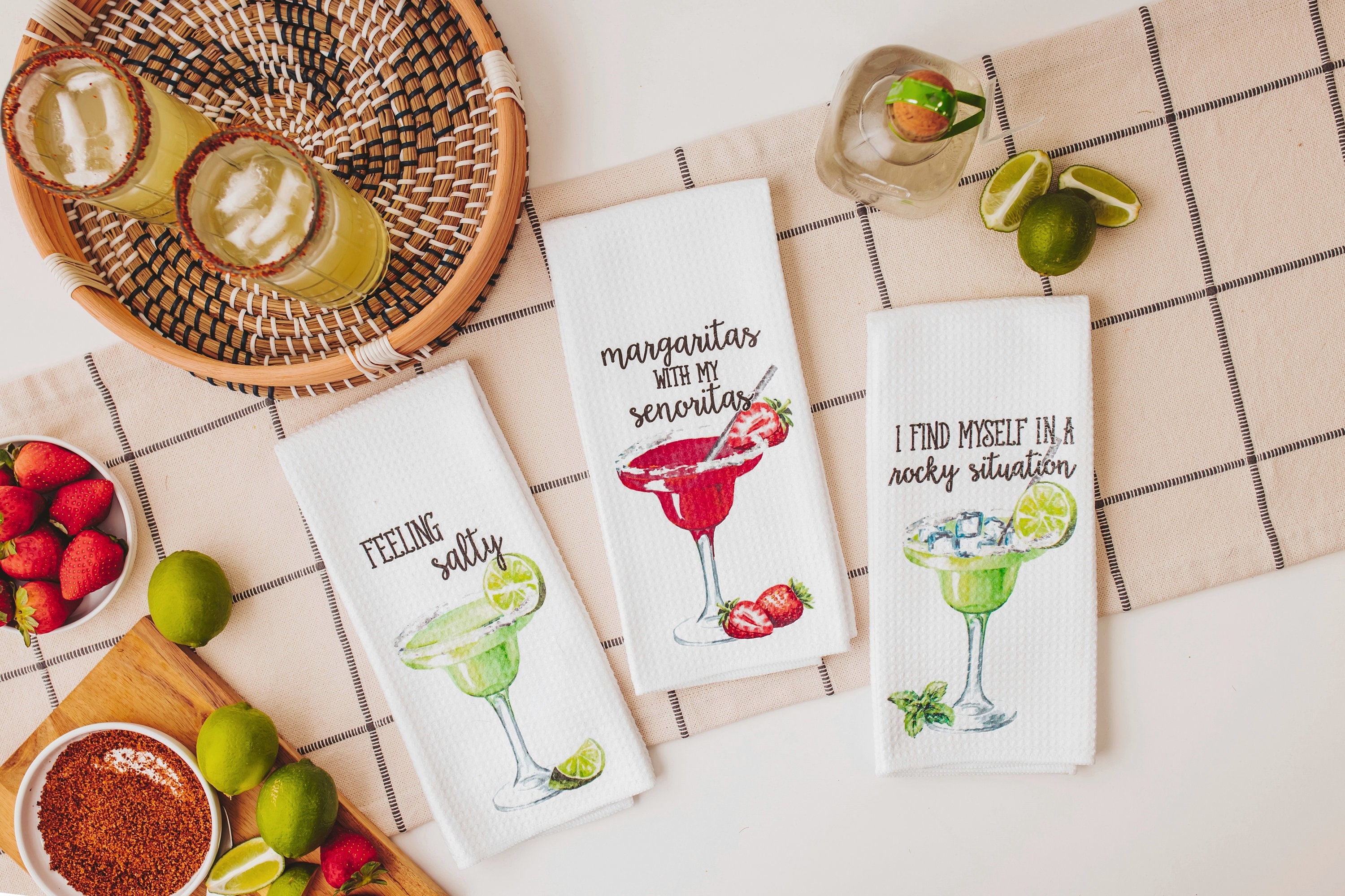 Margaritas - Tea Towel- Funny Kitchen Towel Gift · Ranch Junkie Mercantile  LLC