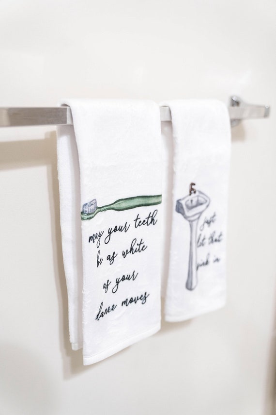 Funny Bathroom Towel Guest Towel Guest Bathroom Funny Housewarming Gift Funny  Bathroom Decor Hand Towel 