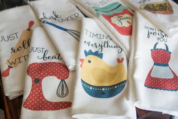 OH CREPE Kitchen Towel. Funny Tea Towels. Modern kitchen. Retro Kitchen.  Perfect for gifts!