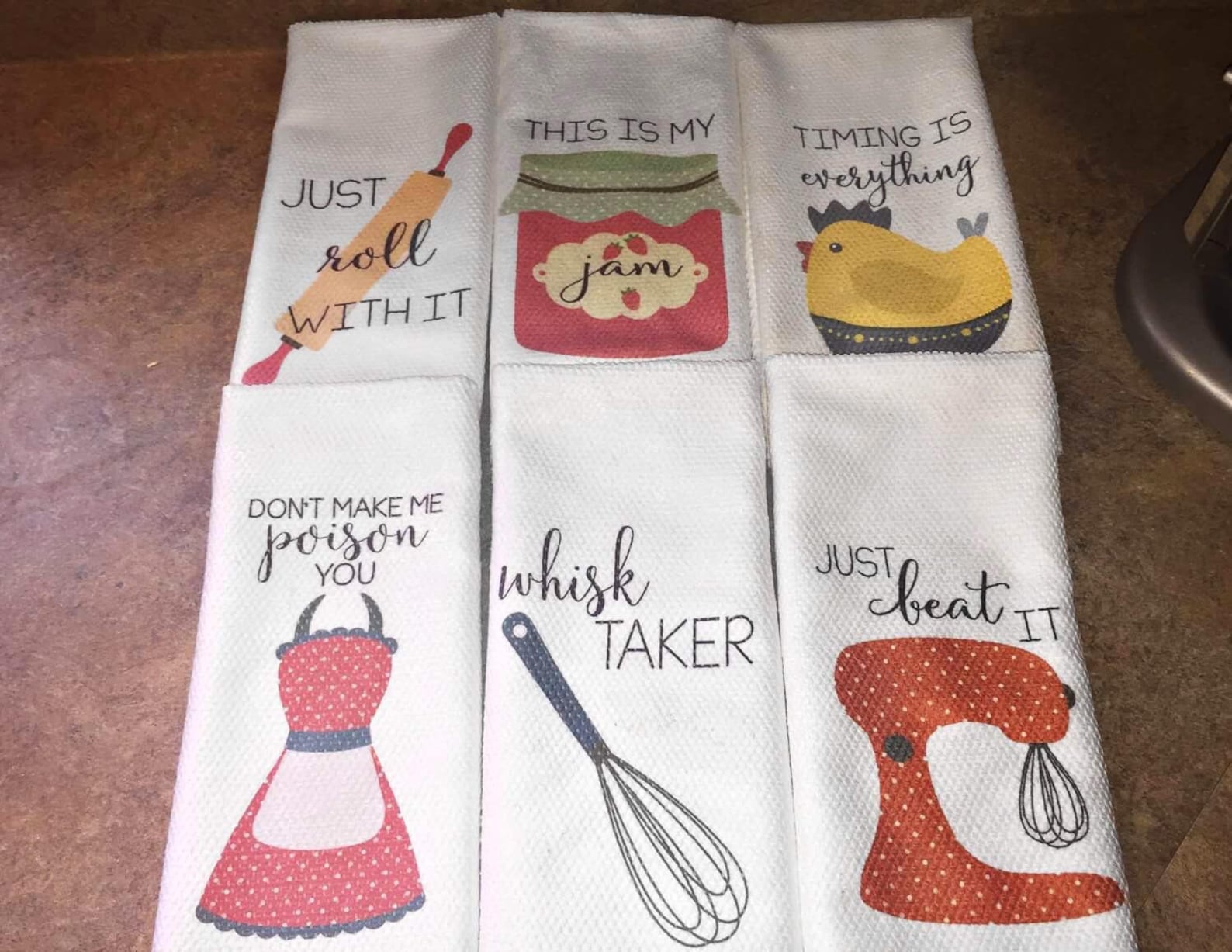 Funny Dish Towels Foodie Gift Unique Kitchen Towels Gift Etsy