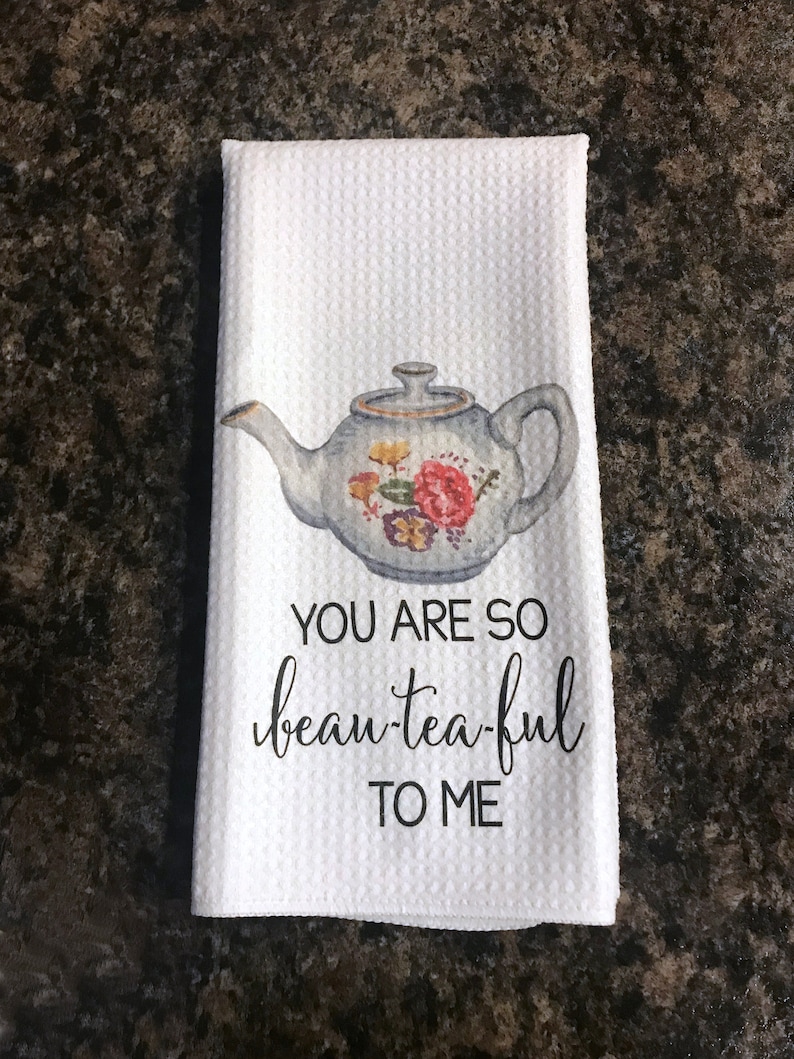 Kitchen Tea Towels With Funny Sayings for Tea Lovers Etsy