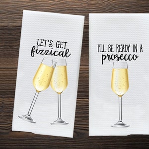 Wine Gift Wine Glasses Funny Dish Towels for Hostess Bar Towels Wine Gift Set Funny Kitchen Decor Funny Housewarming Gift image 3