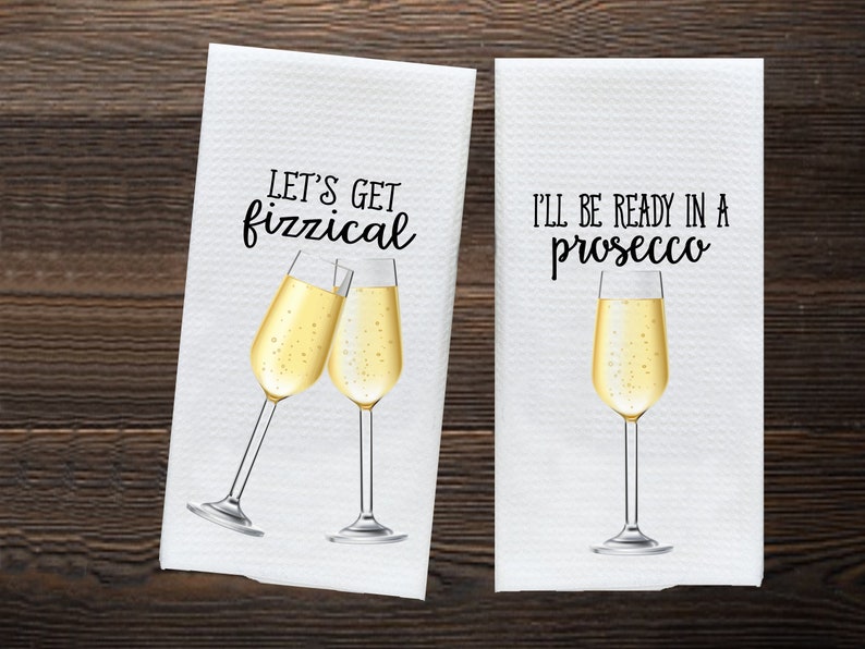 Wine Gift Wine Glasses Funny Dish Towels for Hostess Bar Towels Wine Gift Set Funny Kitchen Decor Funny Housewarming Gift image 3